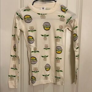 Hanna Andersson Star Wars Yoda Cream Long Sleeve boy Pajamas  140 size